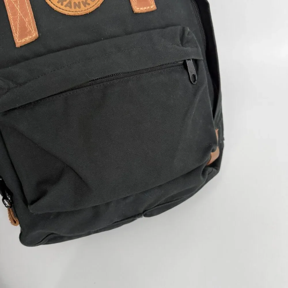 Fjallraven 27173 Kanken No. 2 Canvas Leather G-1000 backpack Rucksack Bag Black